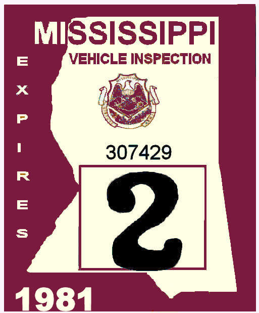 (image for) 1981 Mississippi Inspection sticker
